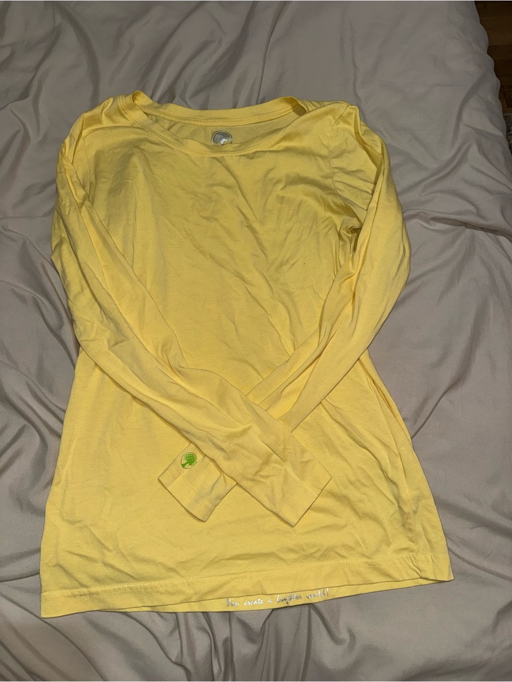 healing hands Pale Yellow Long-Sleeve Crewneck Shirt - Men